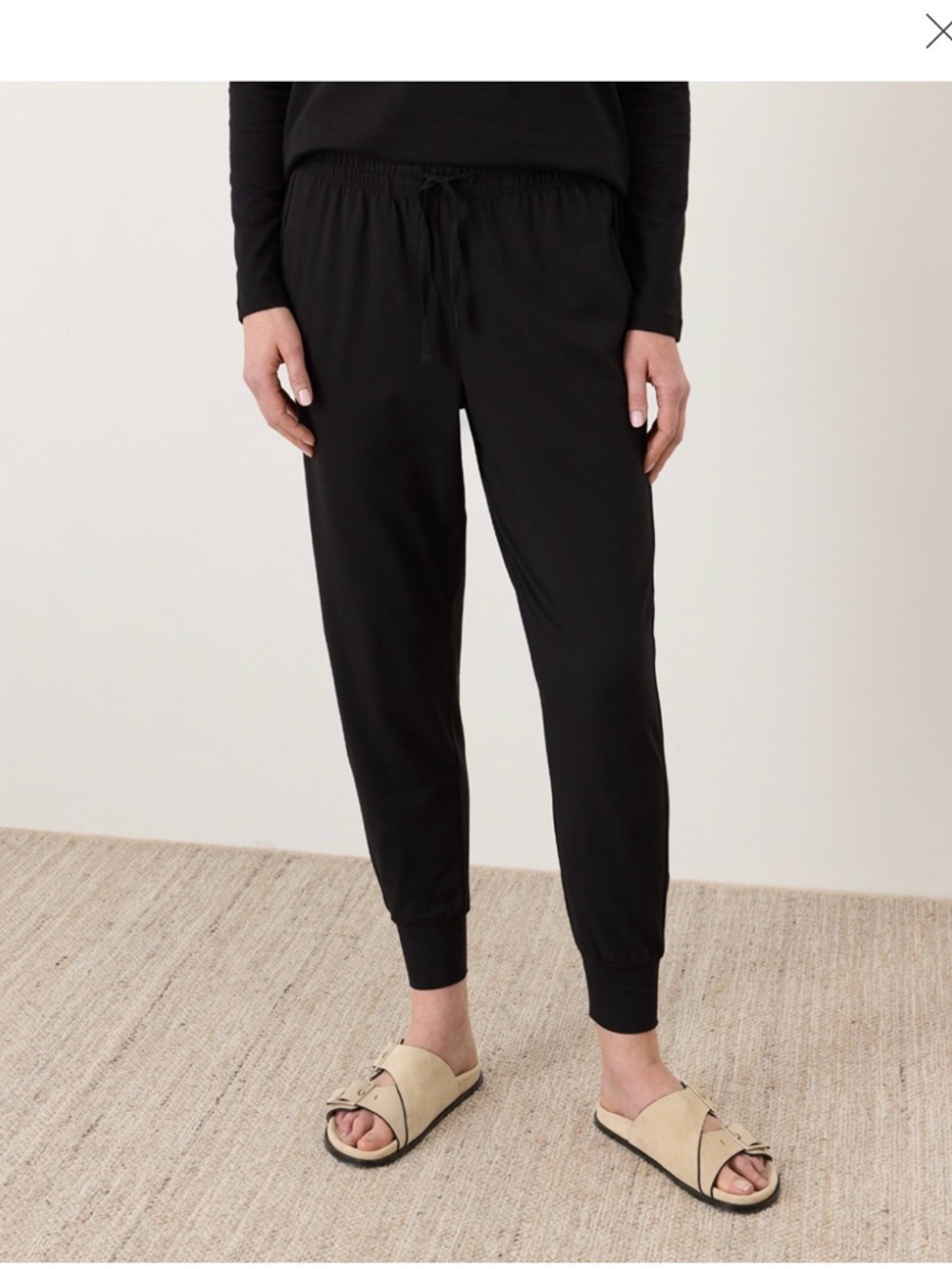 Pact Organic Luxe Essential Jogger black L